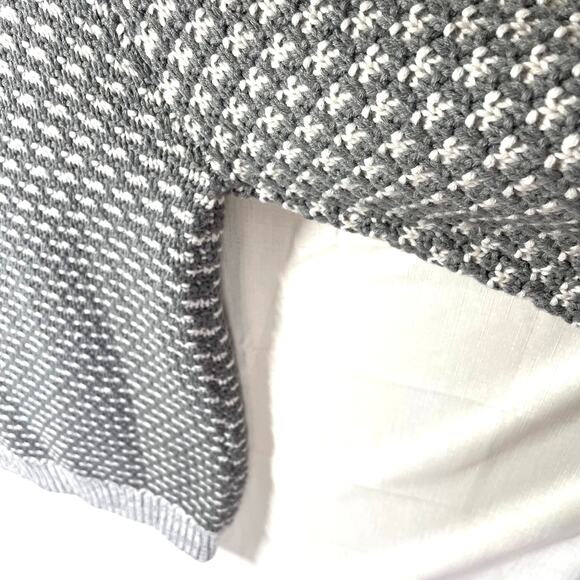 NORTHSTYLE Cable Knit‎ Sweater Size M Grey Fair Isle Yoked Hygge Winter Cozy - Picture 8 of 11